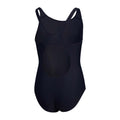 Navy-Pink - Back - Speedo Girls Placement Muscleback One Piece Swimsuit