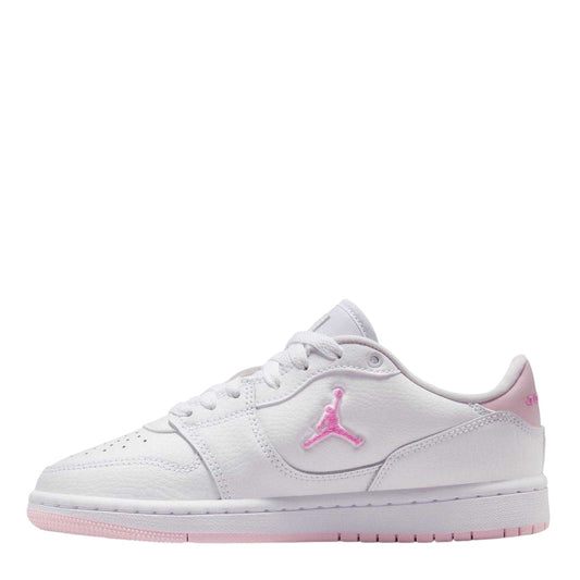 White - Side - Nike Childrens-Kids Air Jordan Access Leather Trainers