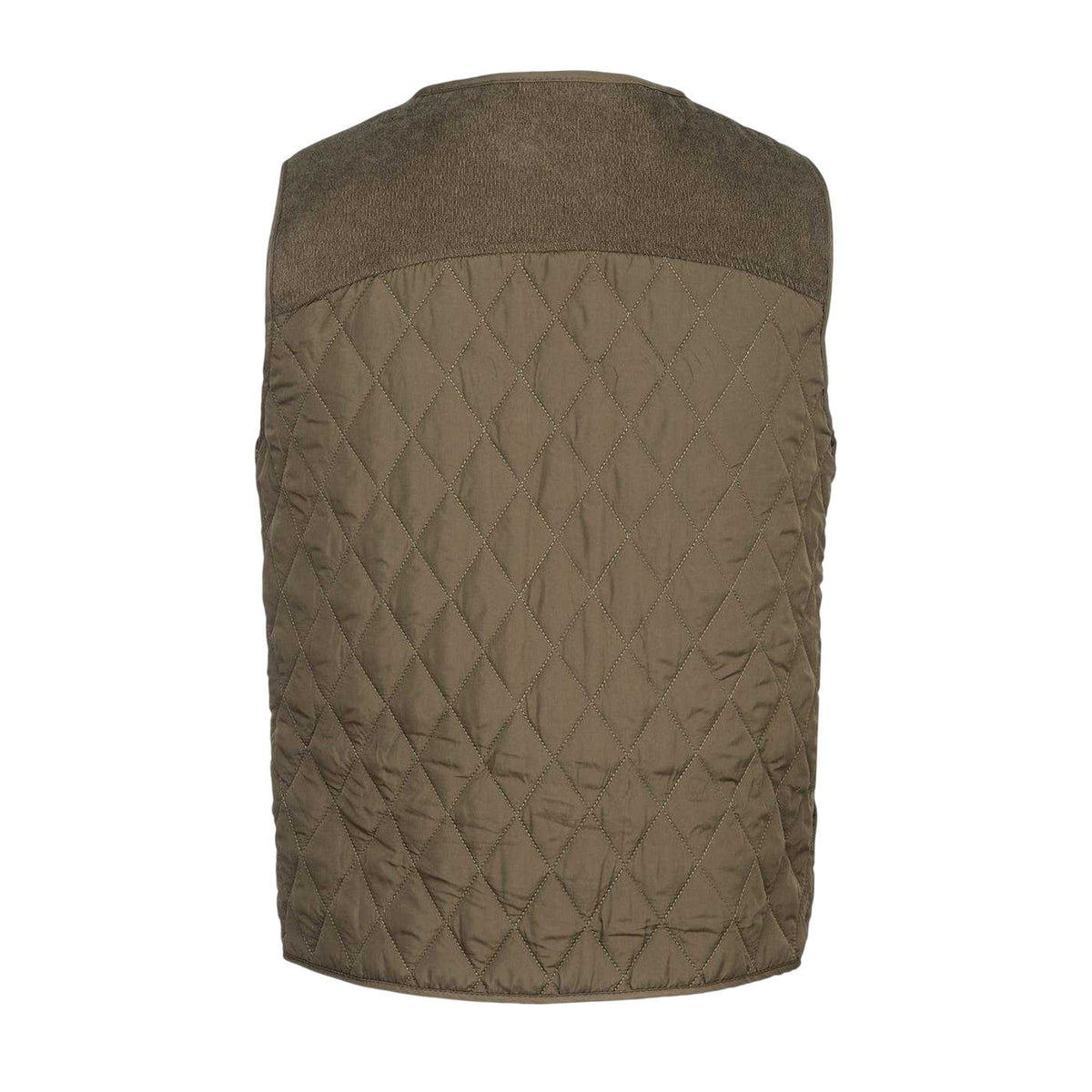 Army Green - Back - Howick Mens Quilted Polyester Lightweight Gilet