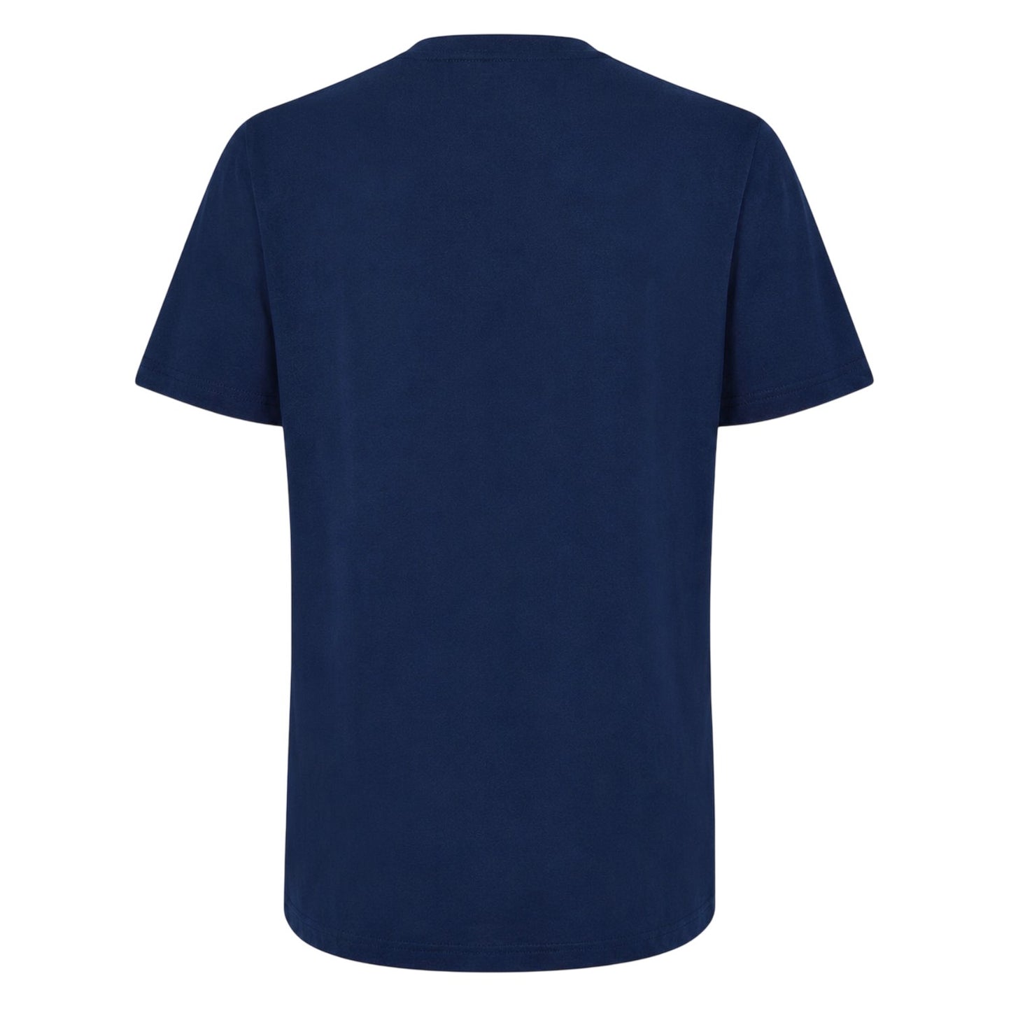 Navy - Back - Adidas Mens Logo Cotton Crew Neck T-Shirt