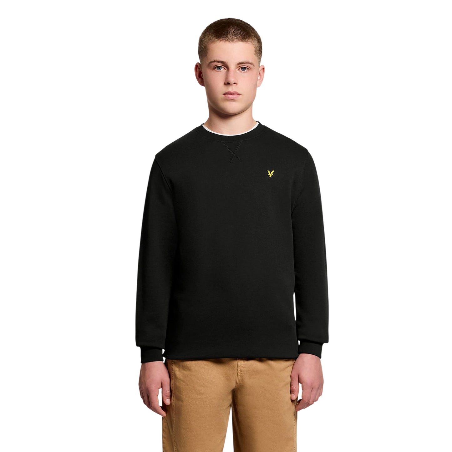 Jet Black - Lifestyle - Lyle & Scott Boys Embroidered Logo Cotton Sweatshirt
