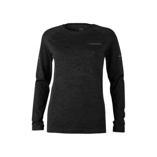 Black Marl - Front - Karrimor Womens-Ladies Xlite Running Top