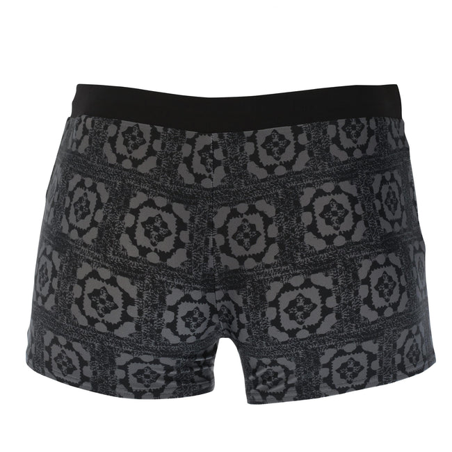Black-Grey - Back - Speedo Mens Valmilton Palm Leaf Swim Shorts