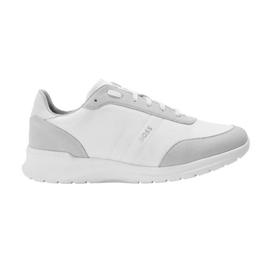 White - Front - Boss Mens Extreme Leather Trainers