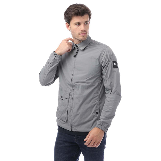 Grey - Front - Weekend Offender Mens Granville Overshirt