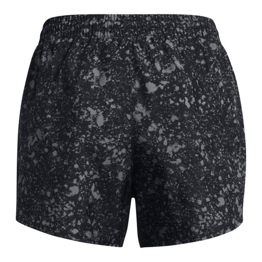 Black - Back - Under Armour Womens-Ladies Fly By Printed Shorts