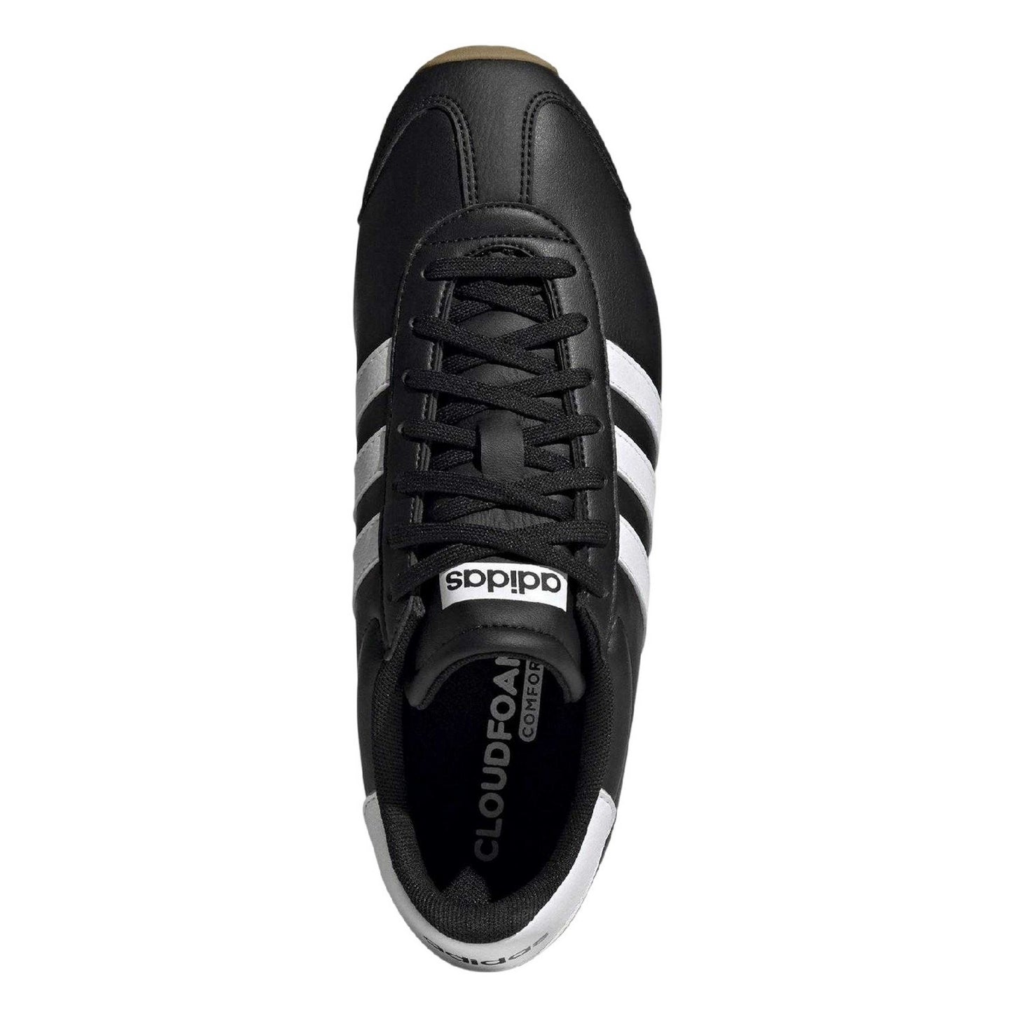 Black-White - Pack Shot - Adidas Mens Runvista 3 Stripes Trainers