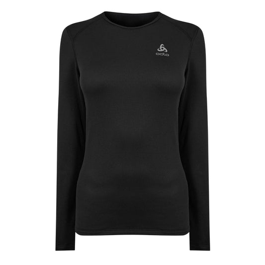 Black - Front - Odlo Womens-Ladies Active Base Layer Top