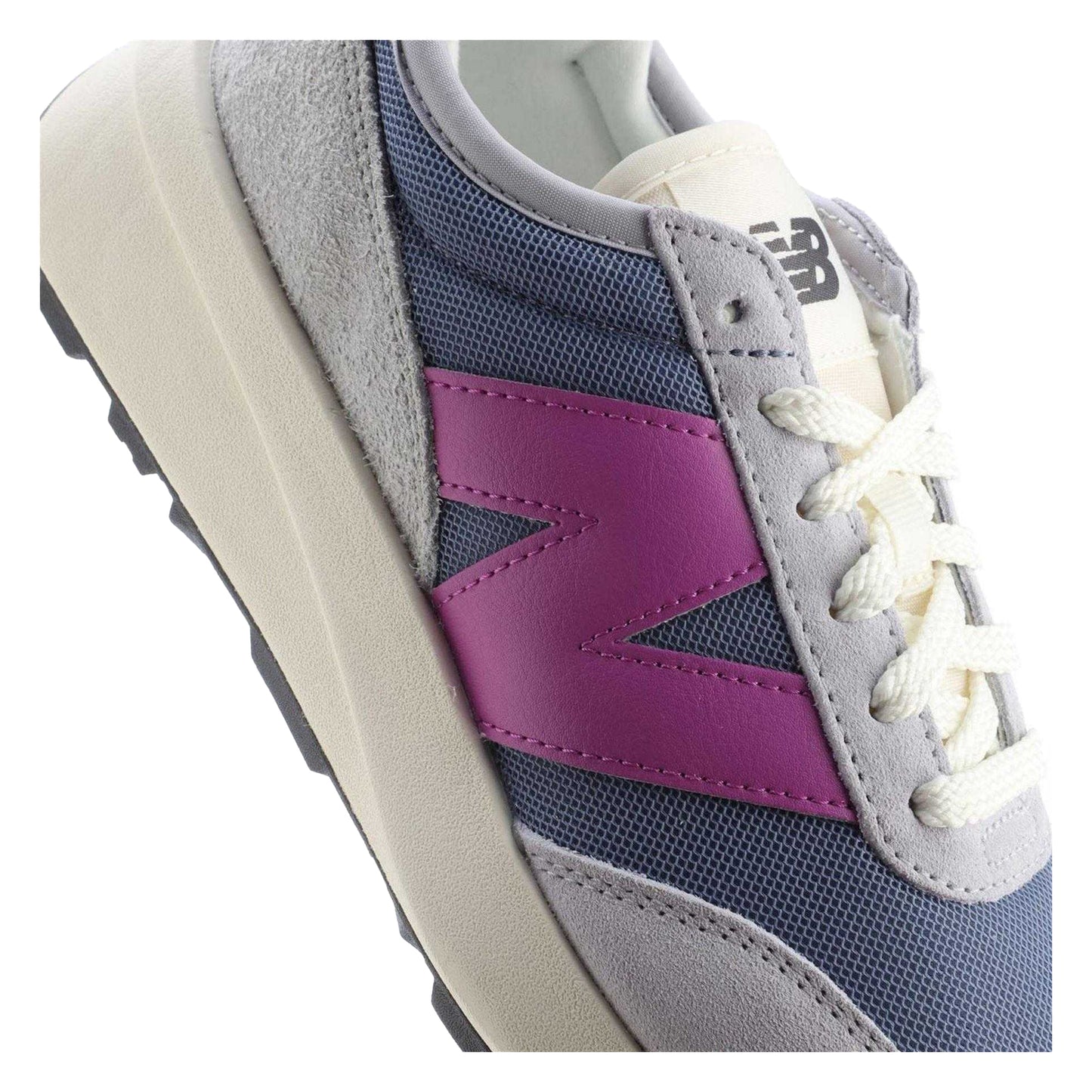 Grey - Pack Shot - New Balance Womens-Ladies 237 Leather Trainers