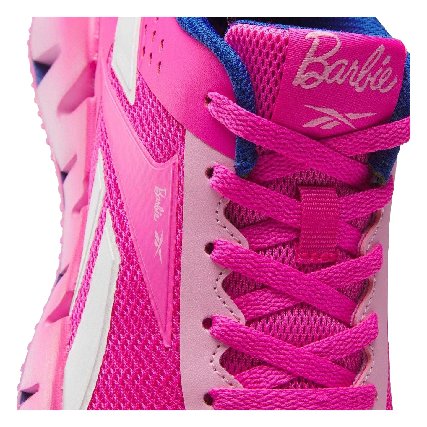 Pink - Pack Shot - Reebok Girls Zig Dynamica 5 Barbie Mesh Trainers