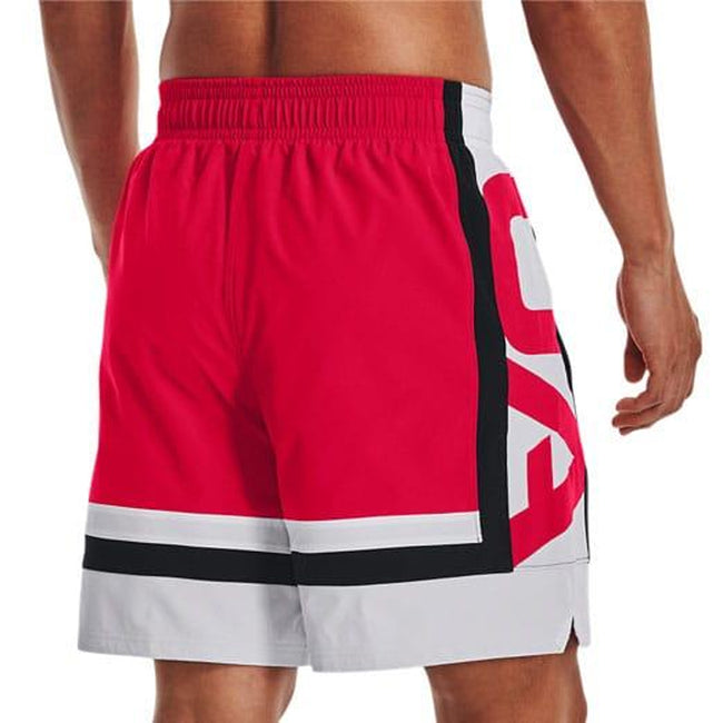 Red - Back - Under Armour Mens Baseline Woven Shorts