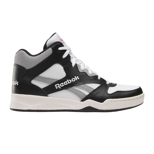 White-Black - Front - Reebok Childrens-Kids BB 4500 Leather Trainers