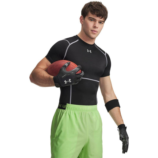 Black - Front - Under Armour Mens Elite HeatGear Compression Base Layer Top