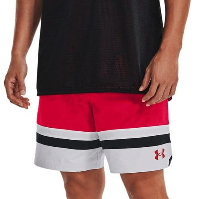 Red - Front - Under Armour Mens Baseline Woven Shorts