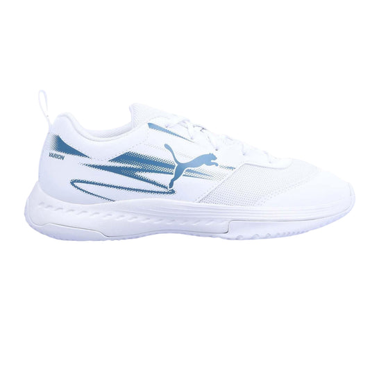 White-Blue - Front - Puma Childrens-Kids Varion II Logo Trainers