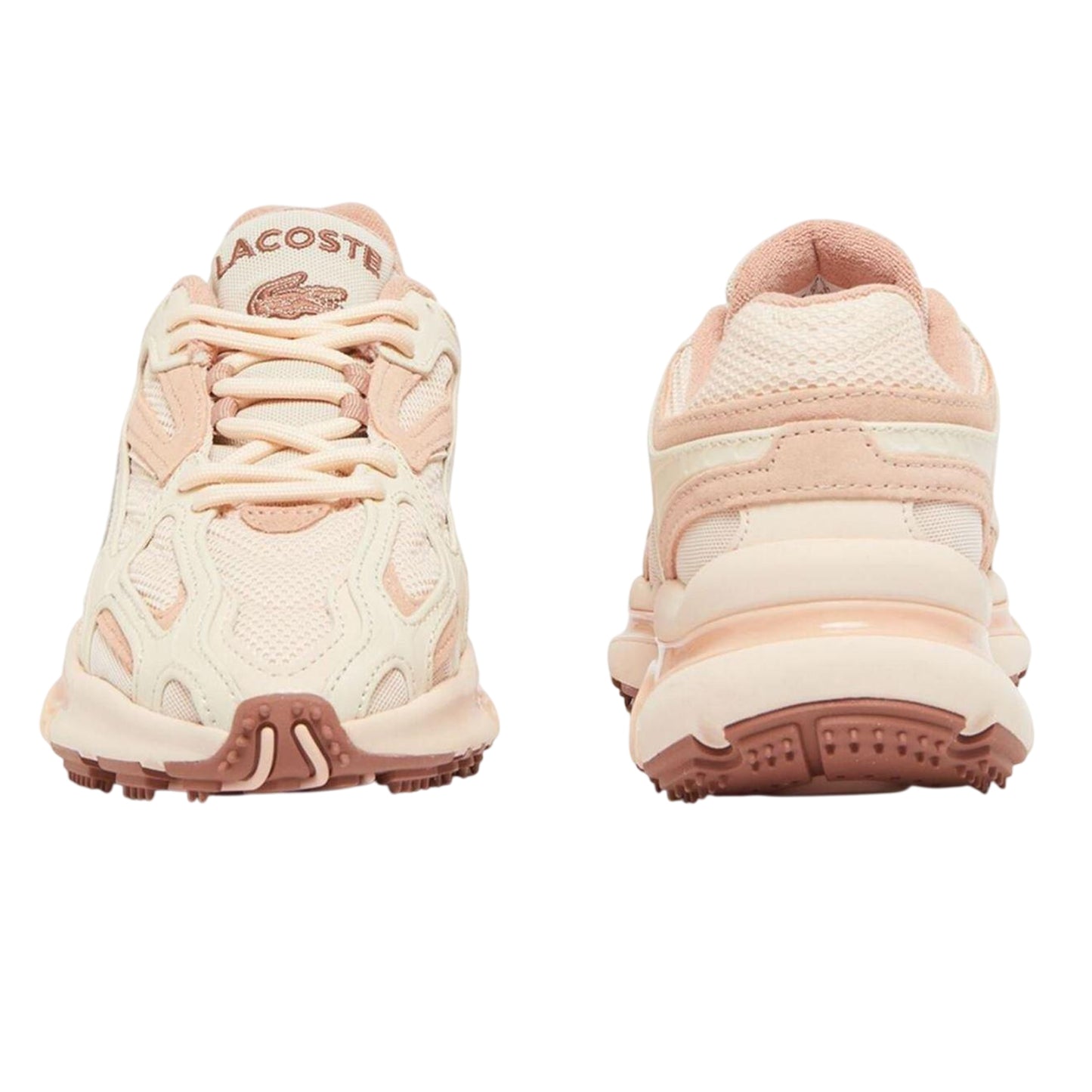 Pink - Lifestyle - Lacoste Womens-Ladies L003 2K24 Suede Chunky Sole Trainers