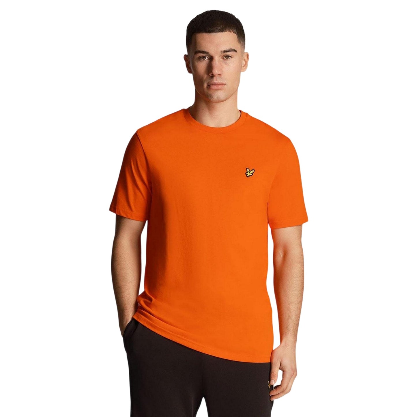 Orange - Lifestyle - Lyle & Scott Mens Logo Crew Neck Regular T-Shirt