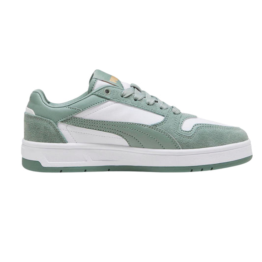 White-Green - Front - Puma Childrens-Kids Classic SD Suede Trainers