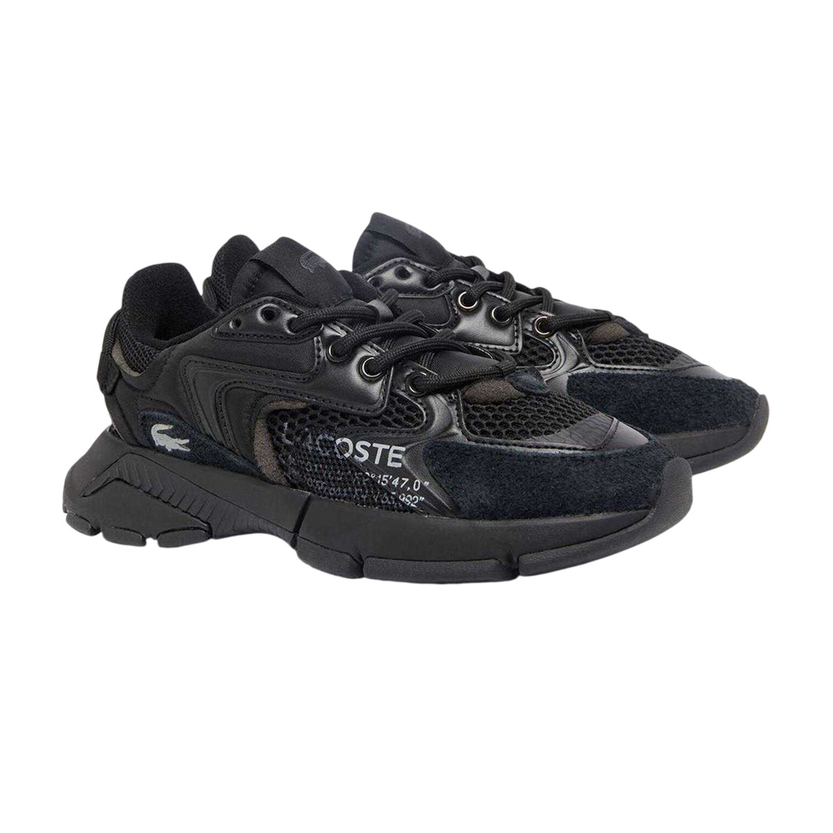 Black - Close up - Lacoste Womens-Ladies L003 Neo Suede Trainers