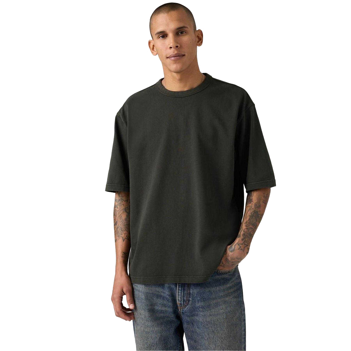 Black - Lifestyle - Levis Mens Heavyweight Boxy T-Shirt