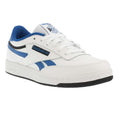 White-Blue-Black - Front - Reebok Childrens-Kids Club C Revenge Leather Trainers