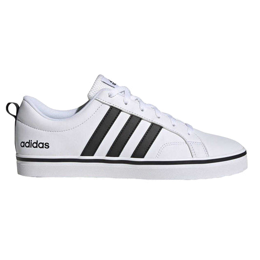 White-Black - Front - Adidas Mens VS Pace 2.0 3 Stripes Trainers