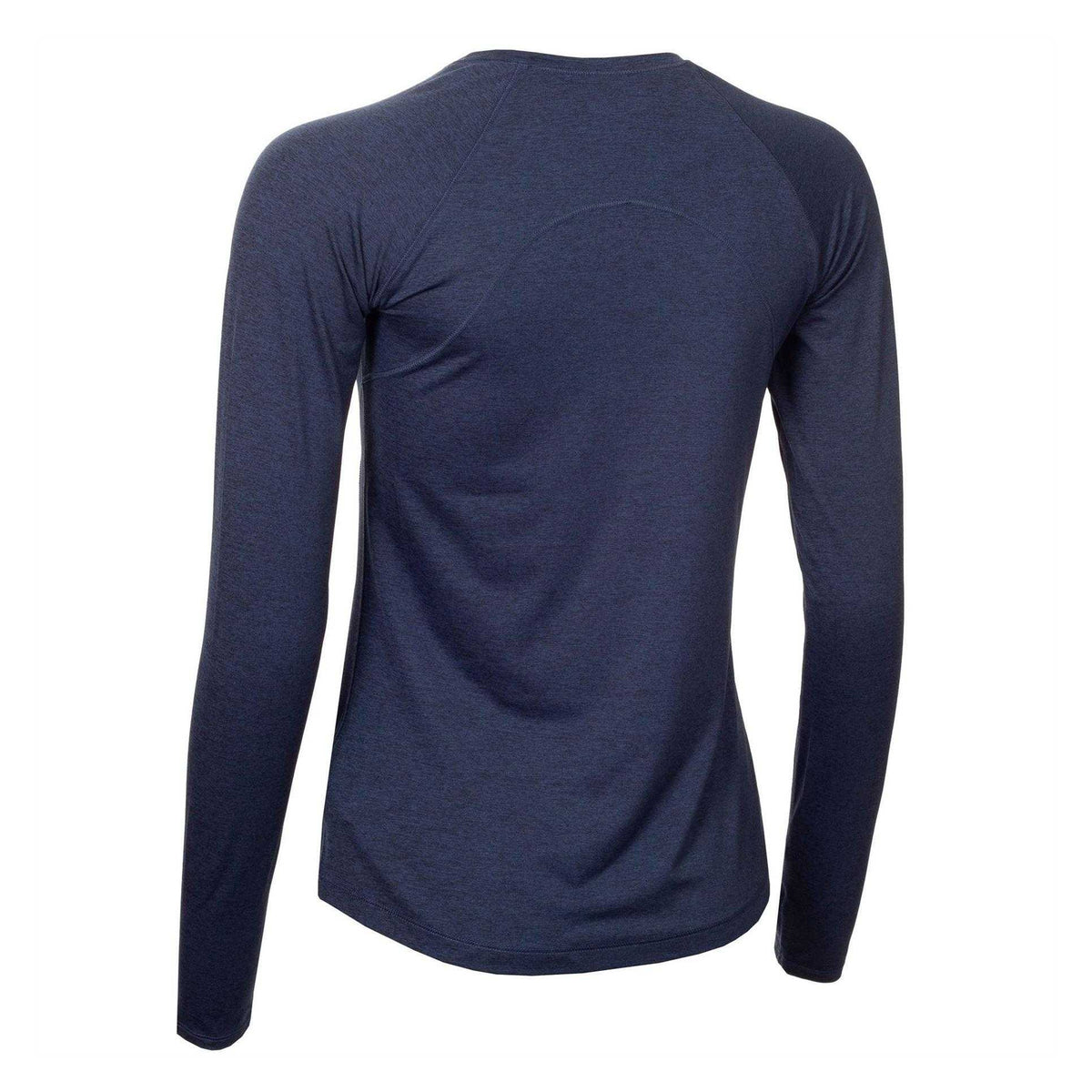Navy Marl - Back - Calvin Klein Womens-Ladies Long-Sleeved T-Shirt