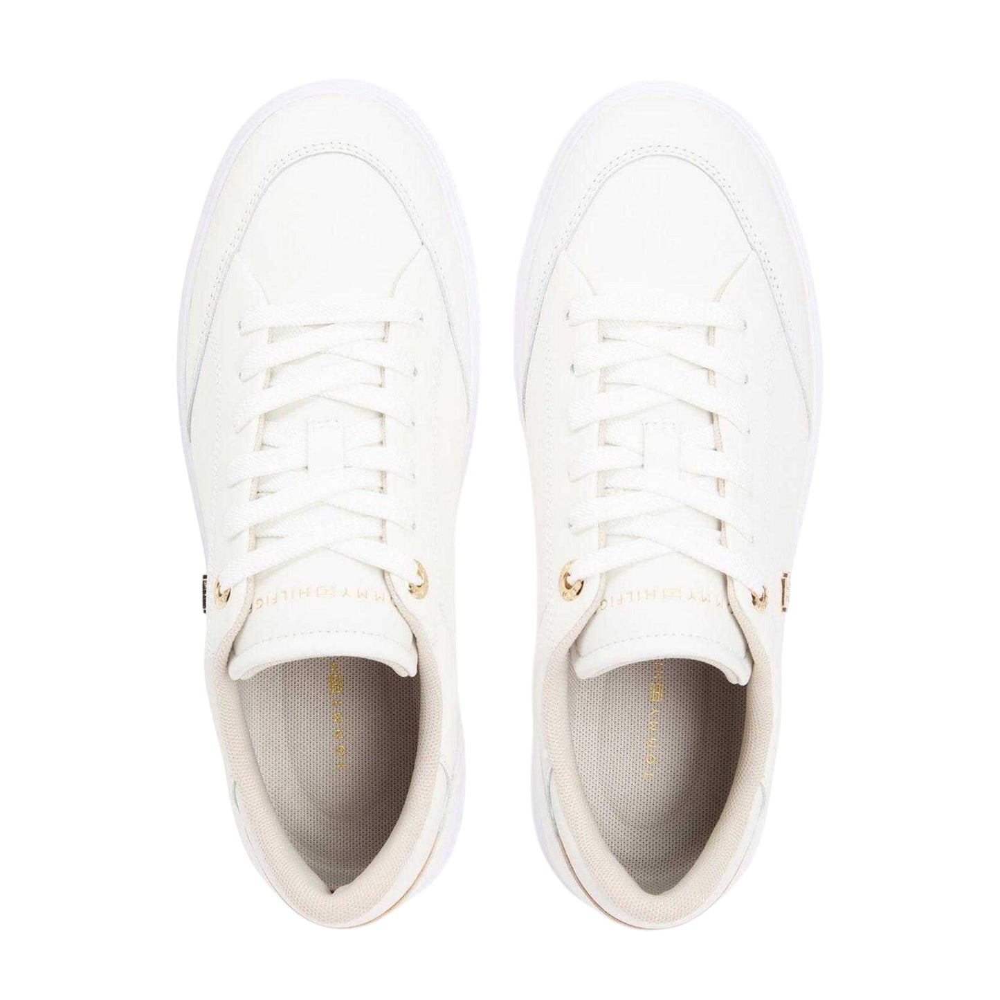 Ecru - Lifestyle - Tommy Hilfiger Womens-Ladies Nappa Leather Trainers