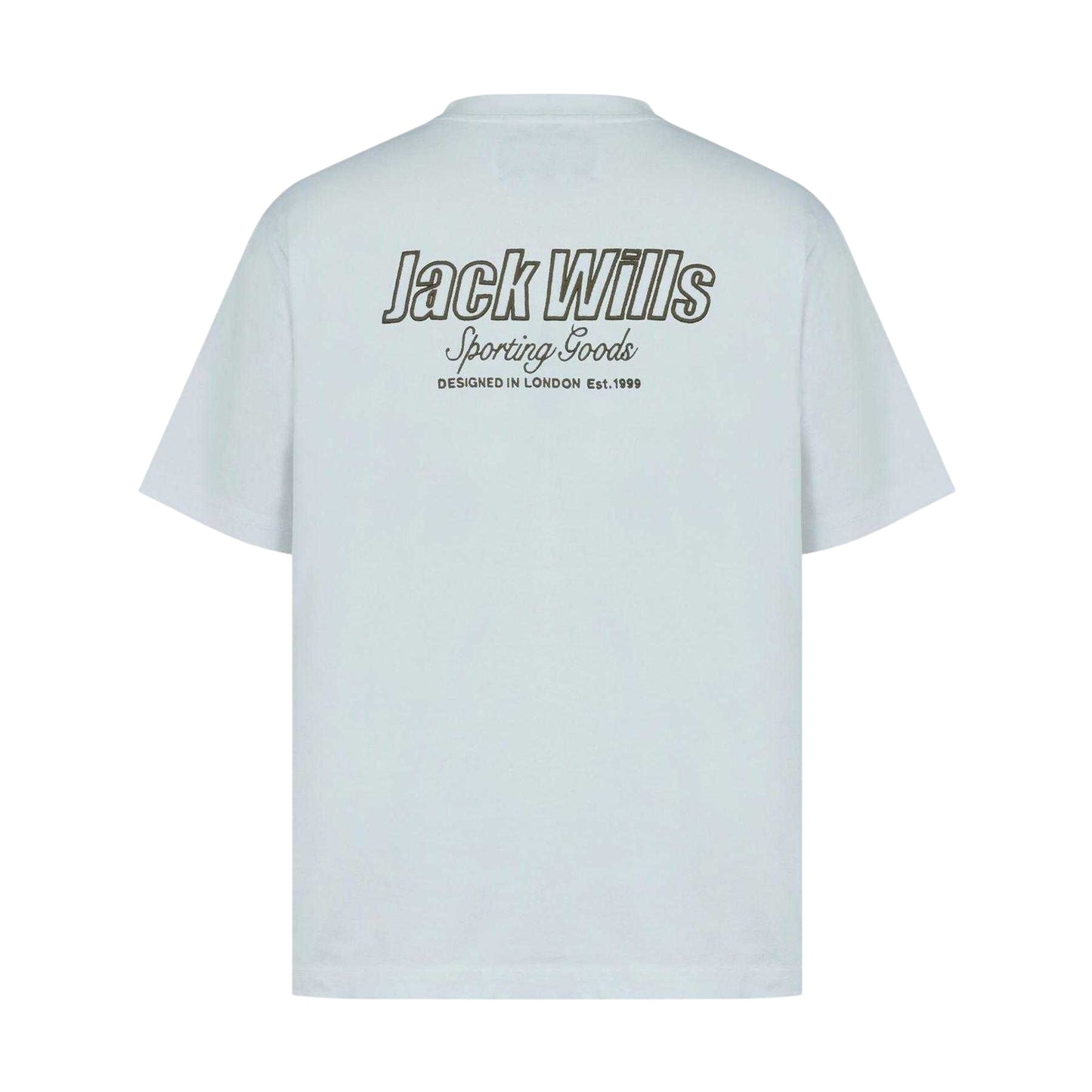 Grey - Back - Jack Wills Mens Graphic Cotton Crew Neck T-Shirt