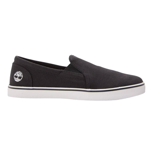 Black - Front - Timberland Mens Skape Park Canvas Slip-on Flat Trainers
