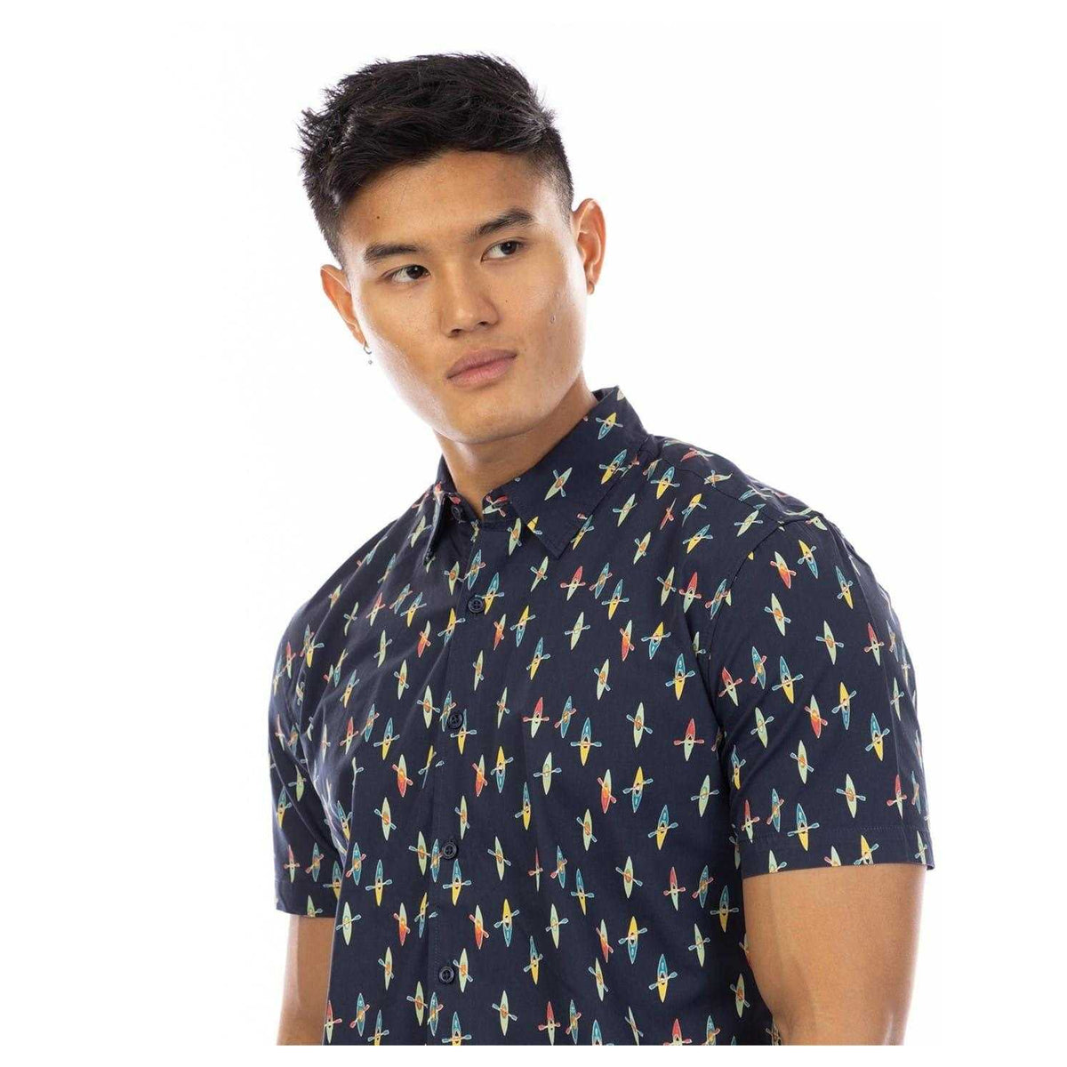 Aquatic - Side - Peter Werth Mens Inman Button Detail Shirt