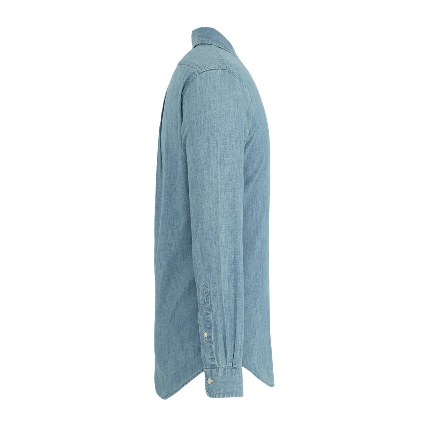 Chambray - Side - Ralph Lauren Mens Cotton Button Detail Shirt
