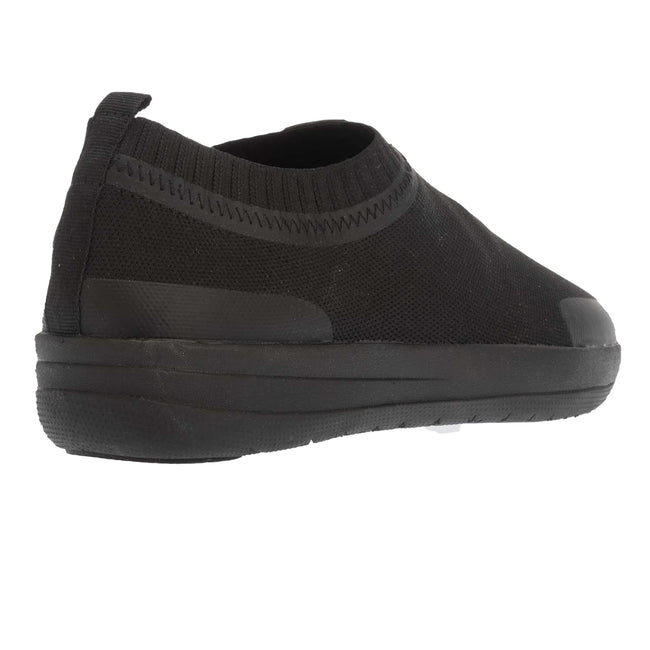 Black - Back - Fit Flop Womens-Ladies Uberknit Slip-on Trainers