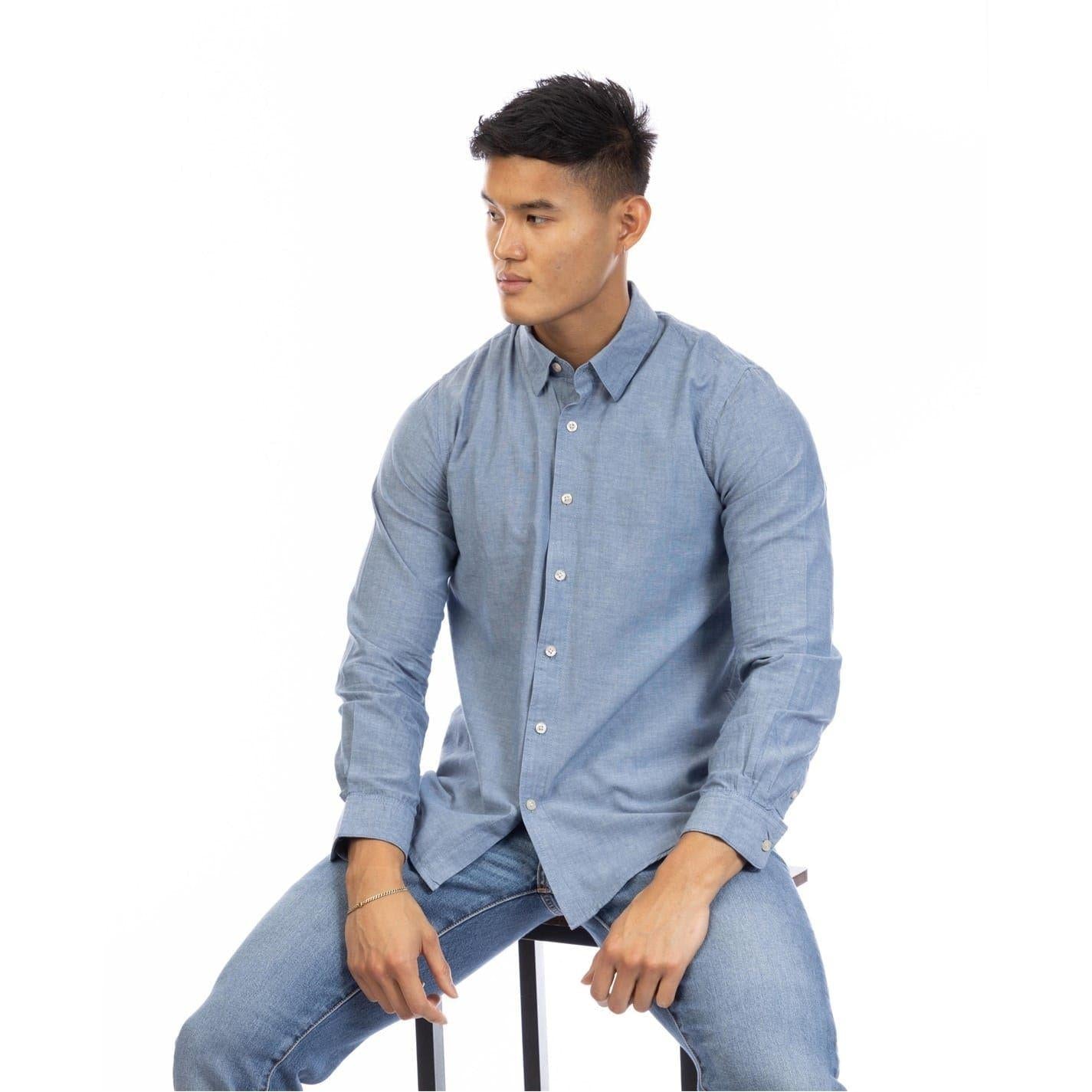 Indigo - Lifestyle - Peter Werth Mens Harlan Collared Shirt