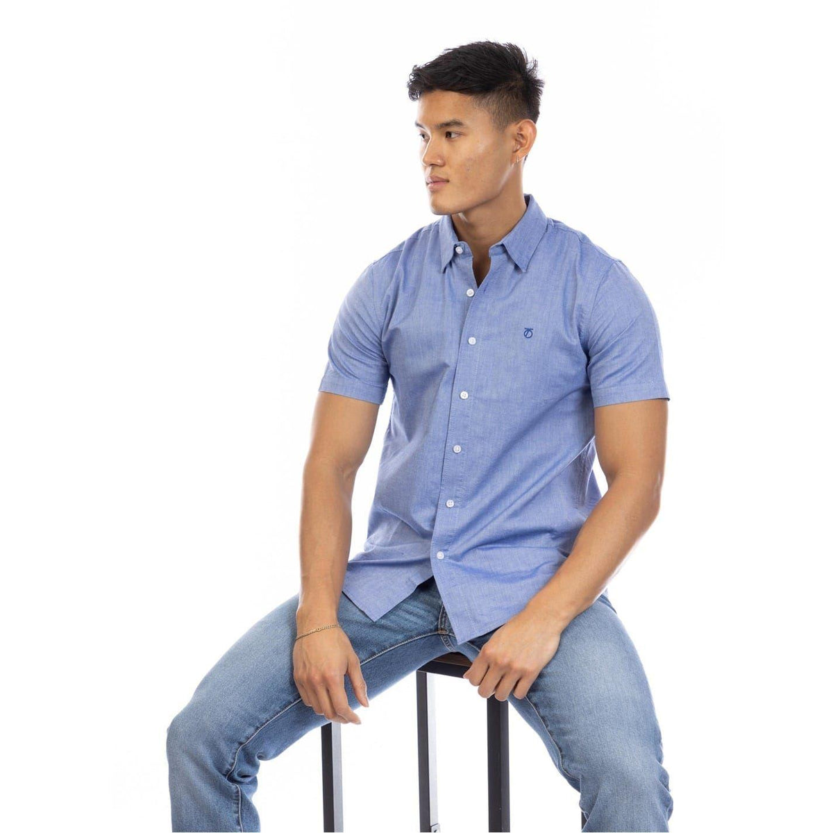 Navy - Lifestyle - Peter Werth Mens Short-Sleeved Shirt