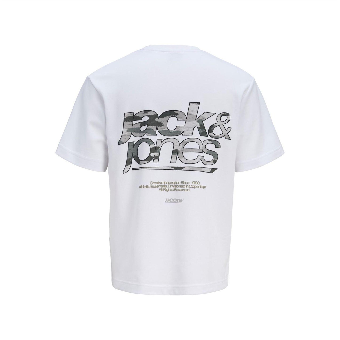 Bright White - Back - Jack And Jones Mens Logo T-Shirt