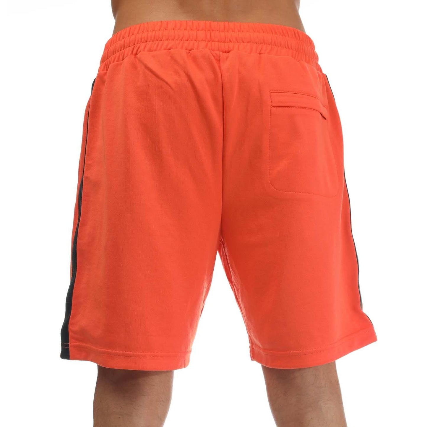 Orange - Back - Heron Preston Mens Logo Track Shorts