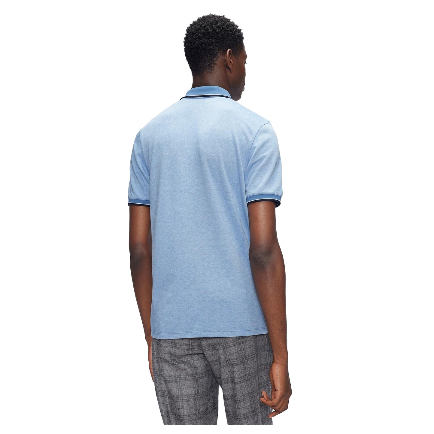 Blue - Back - Ted Baker Mens Chipa Short-Sleeved Polo Shirt