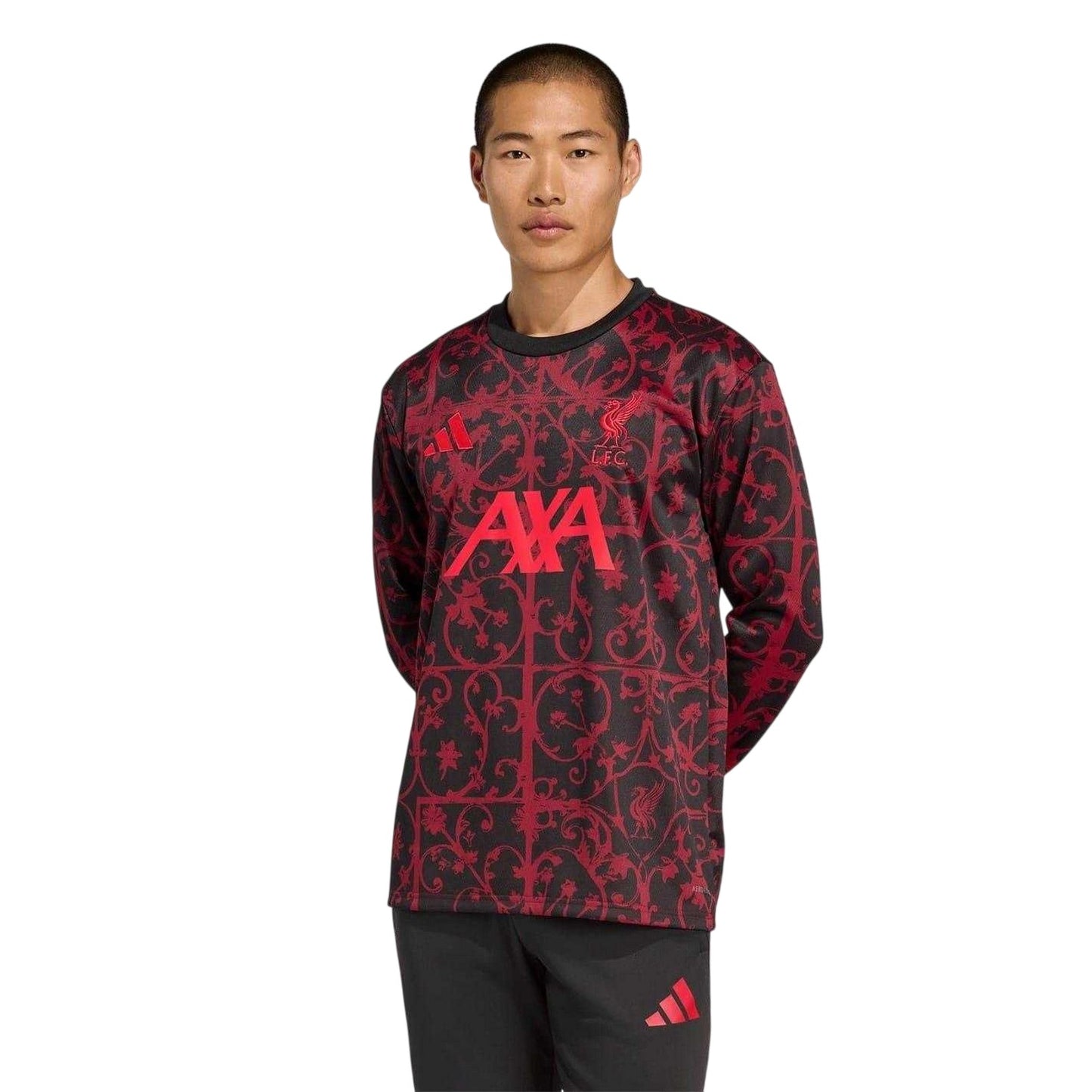 Black - Side - Adidas Unisex Adult Pre-Match Liverpool FC Top