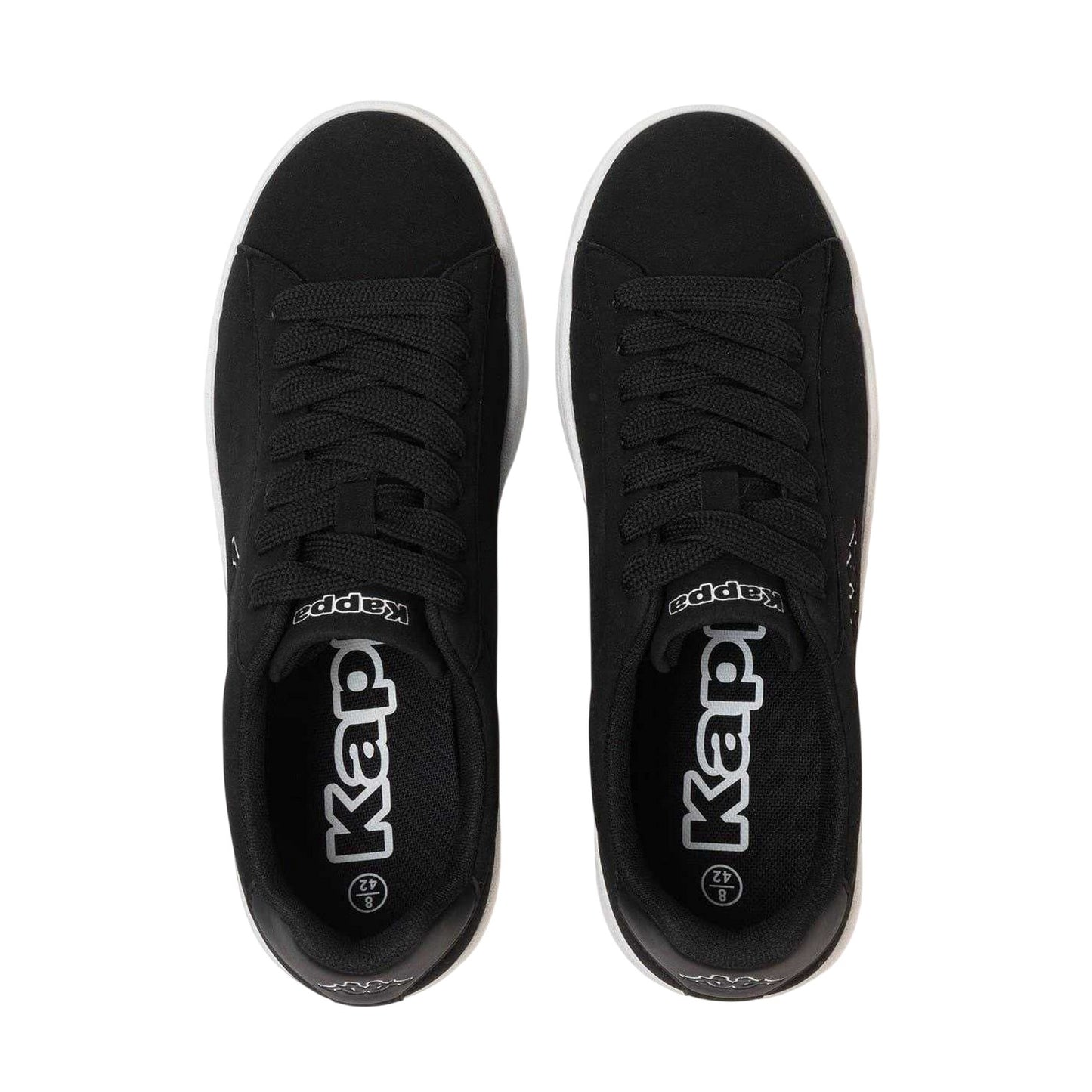 Black-White - Lifestyle - Kappa Mens Caccamo Flat Trainers