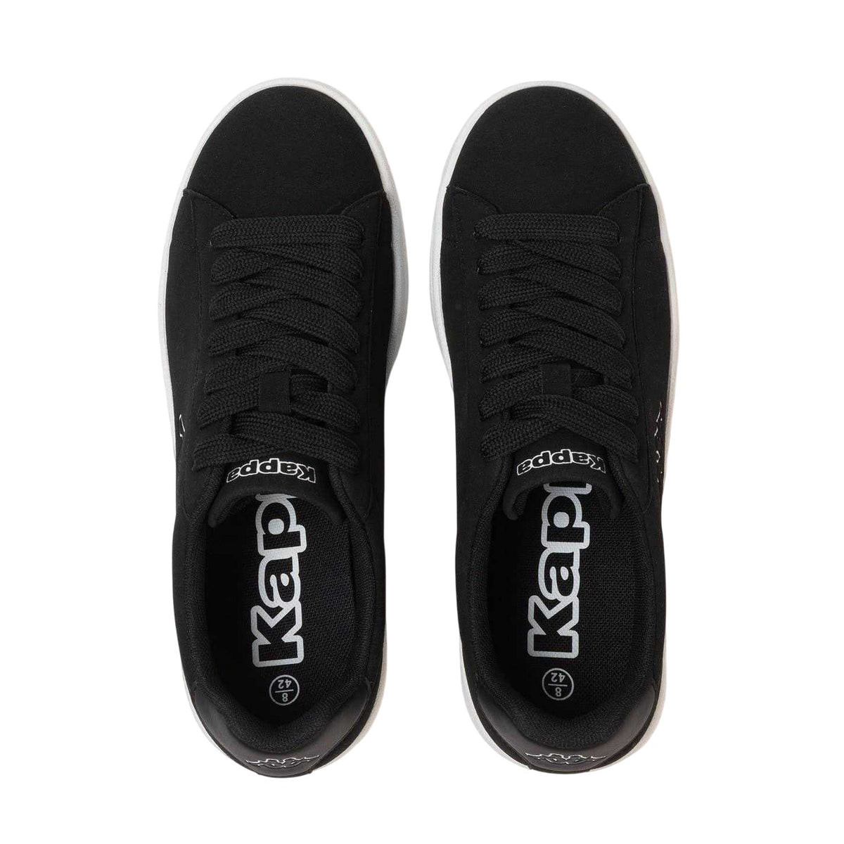 Black-White - Lifestyle - Kappa Mens Caccamo Flat Trainers