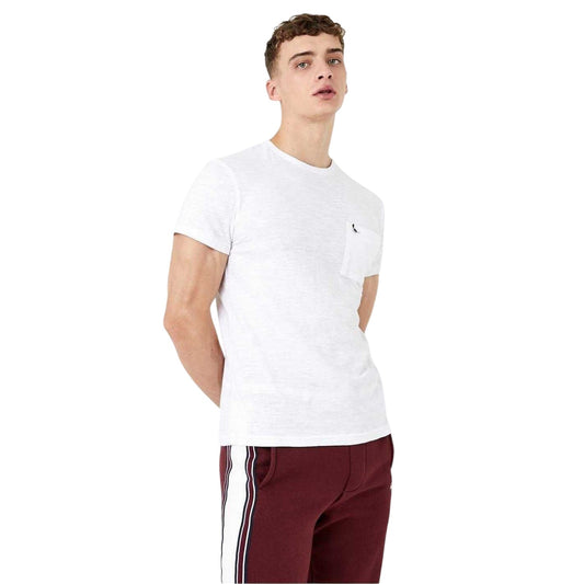White - Front - Jack Wills Mens Ayleford Logo Chest Pocket T-Shirt