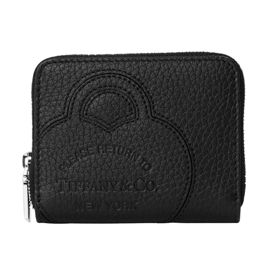 Black - Front - Tiffany & Co Womens-Ladies Leather Wallet