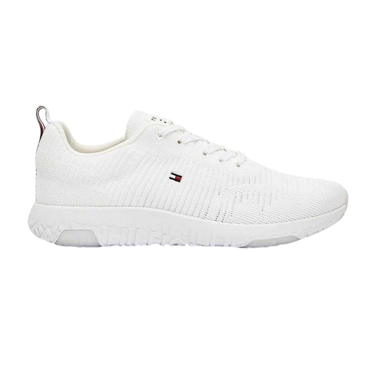 White - Front - Tommy Hilfiger Mens Tevo Run Running Trainers