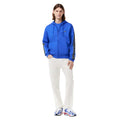 Blue - Side - Lacoste Mens Jogger Zipped Hoodie