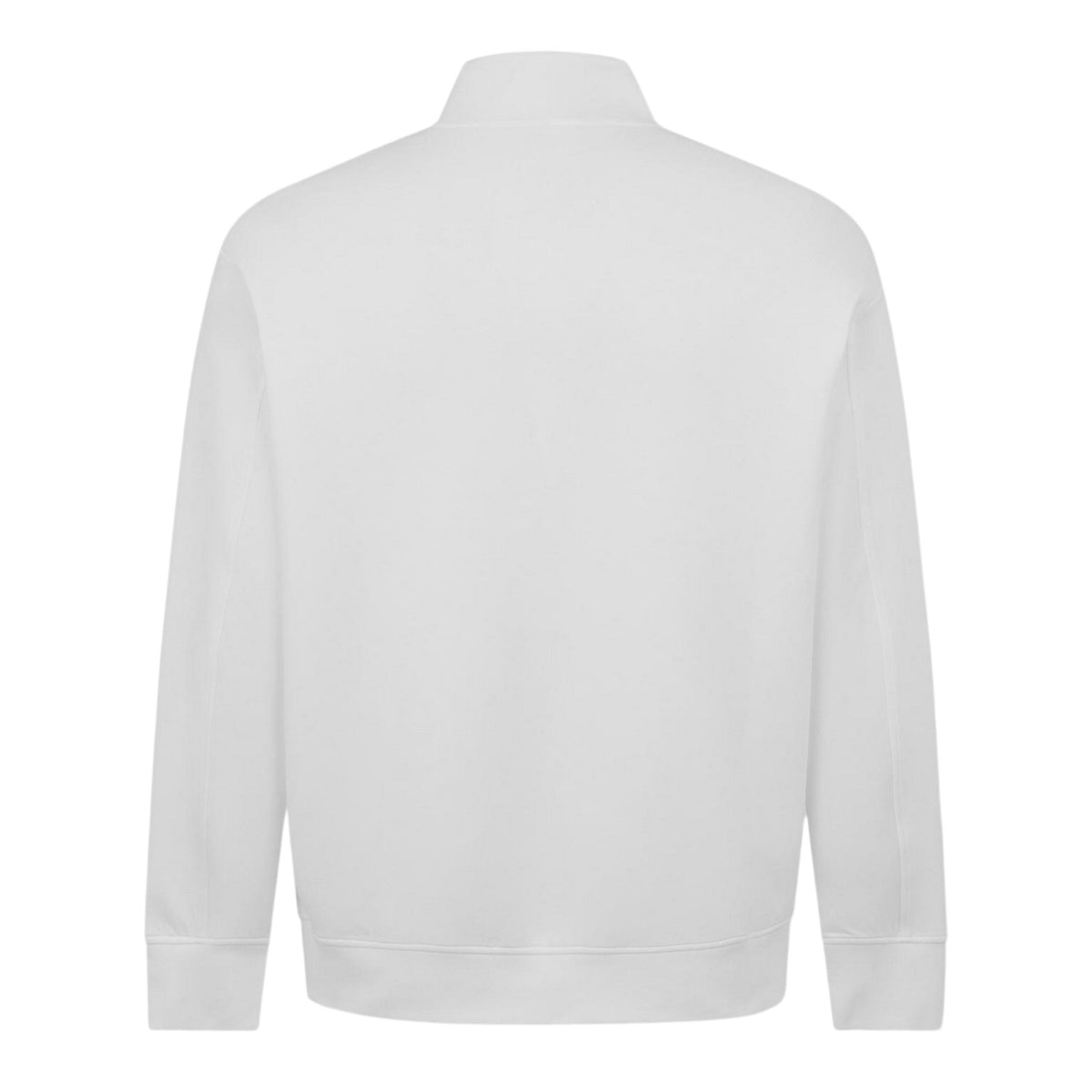 Off White - Back - Armani Exchange Mens Quarter Zip Sweatshirt