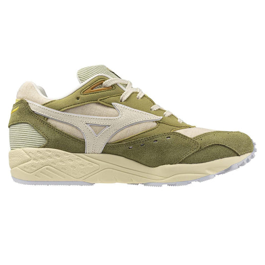 Green-White - Front - Mizuno Mens Contender Sportstyle Suede Shoes