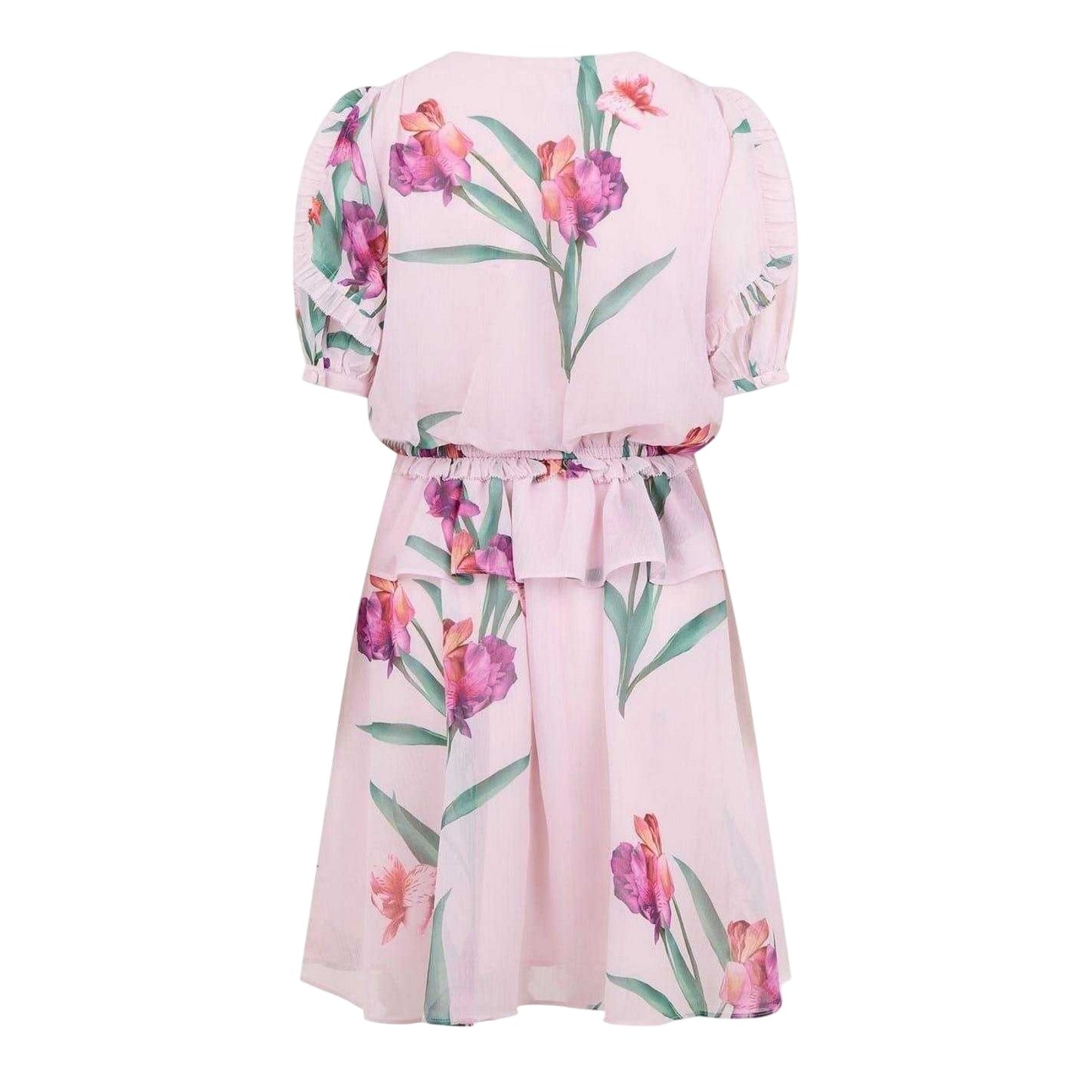 Pink - Back - Ted Baker Womens-Ladies Woven A-line Mini Dress