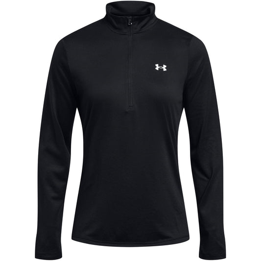Black - Front - Under Armour Womens-Ladies Tech Half Zip Top
