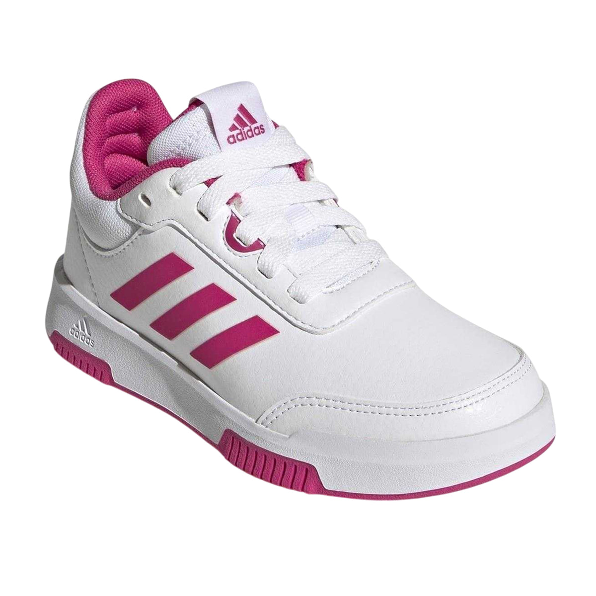 White-Pink - Pack Shot - Adidas Girls Tensaur Trainers